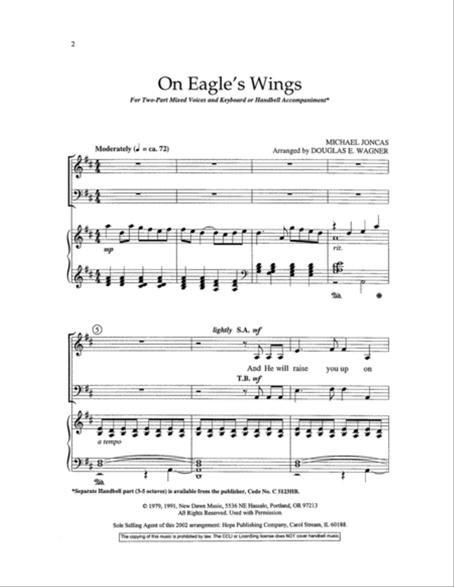 On Eagle's Wings On Eagle's Wings Choir scores gallery preview page 2