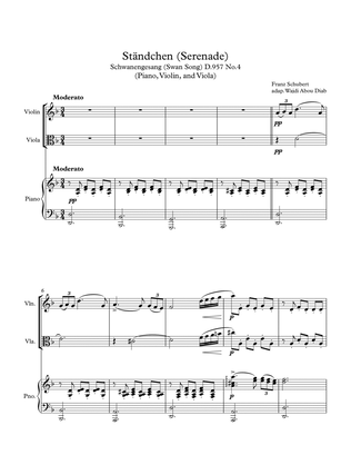 Book cover for Ständchen (Serenade) - F. Schubert - Trio (piano, Violin, Viola)