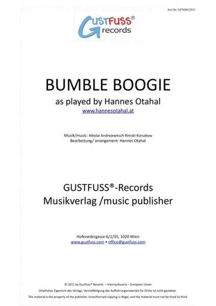 Bumble Boogie - (Flight of the Bumble Bee) as played by Hannes Otahal image number null