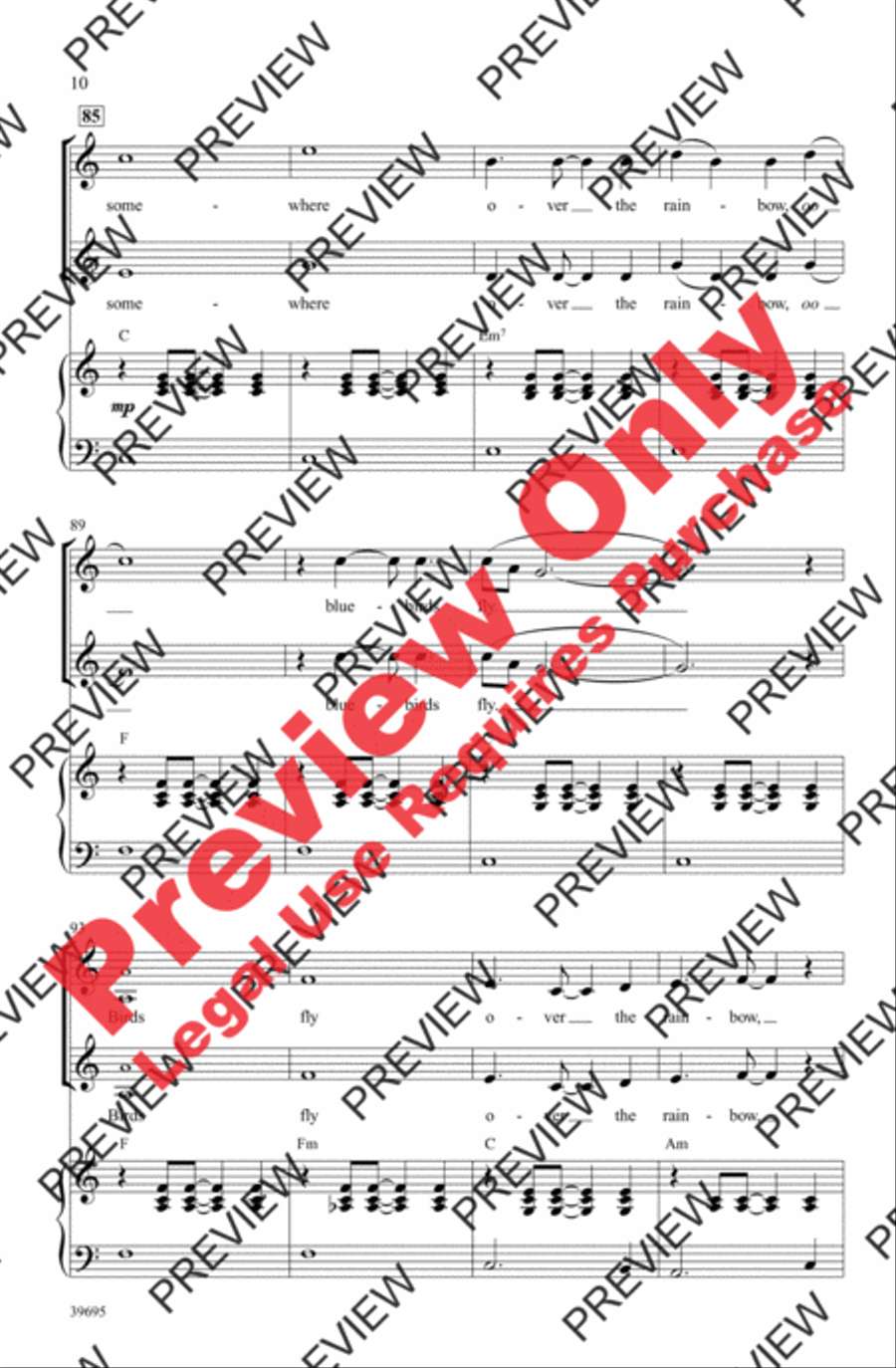 Over the Rainbow 2-Part scores gallery preview page 10
