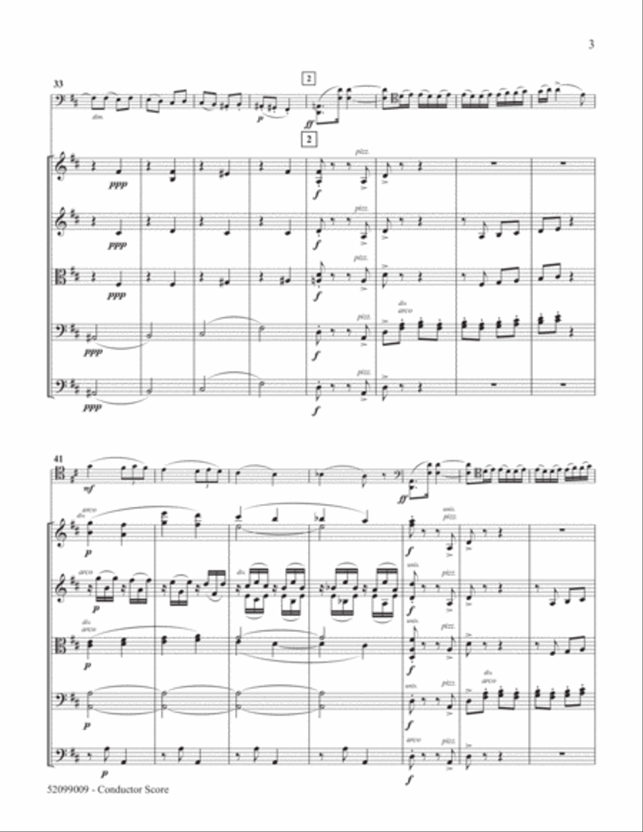 Allegro Appassionato, Op. 43 for Violoncello and String Orchestra String Orchestra scores gallery preview page 3