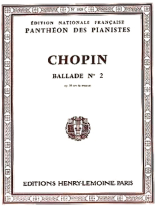 Book cover for Ballade No. 2 Op. 38 en Fa maj.