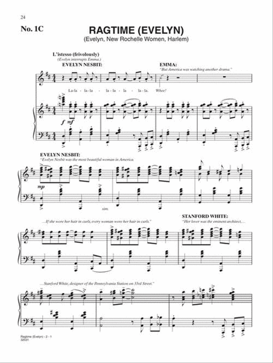 Ragtime the Musical Ragtime the Musical Piano, Vocal, Guitar scores gallery preview page 12