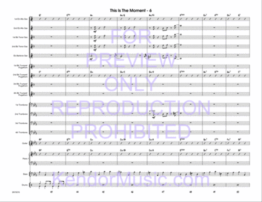 This Is The Moment (Young Version) (Full Score) Jazz Ensemble scores gallery preview page 8