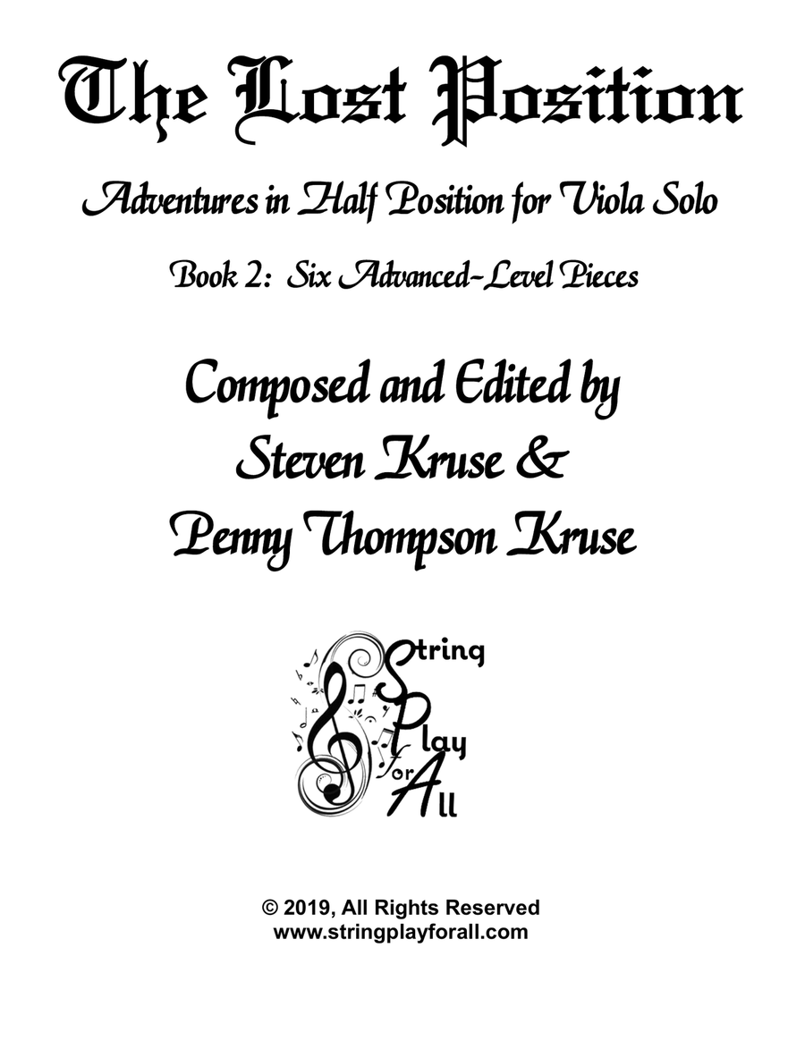 The Lost Position: Adventures in Half Position for Viola Solo, Book 2: Six Advanced-Level Pieces Voice scores gallery preview page 2