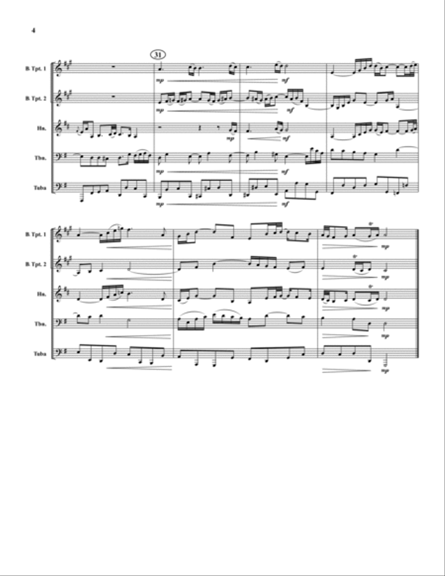 Ceremonial Music for Brass Quintet Brass Quintet scores gallery preview page 4