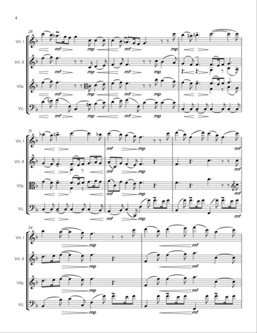 Scarlatti Piano Sonata K. 446 arranged for string trio String Trio scores gallery preview page 4