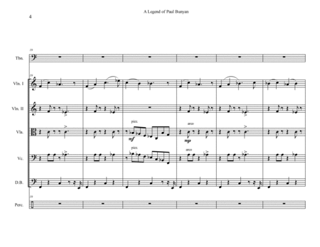 A Legend of Paul Bunyan (Quasi-Concerto for Trombone, Narrator and String Orchestra - Score Only)