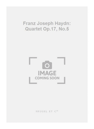 Book cover for Franz Joseph Haydn: Quartet Op.17, No.5