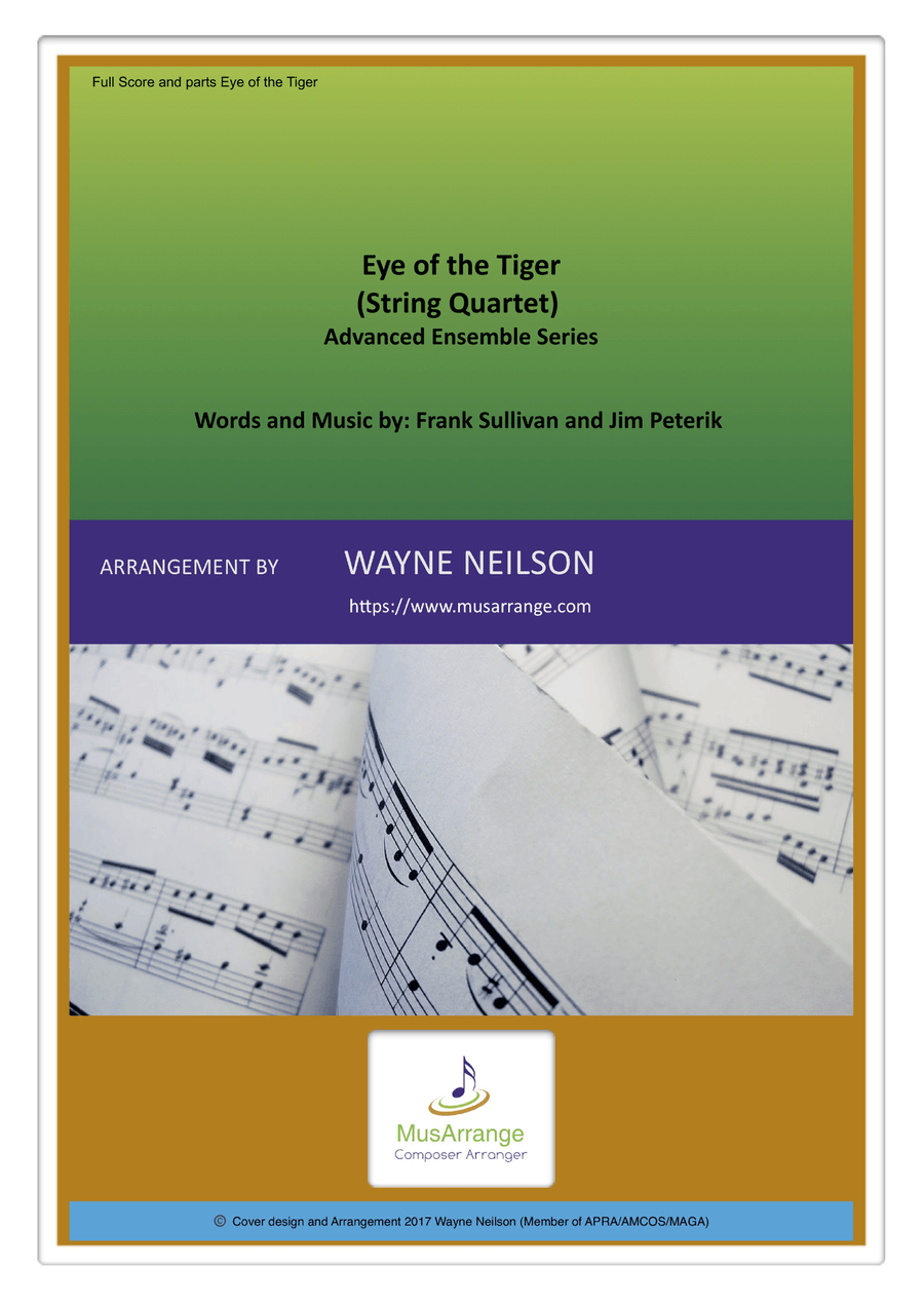 Eye Of The Tiger String Quartet scores gallery preview page 1