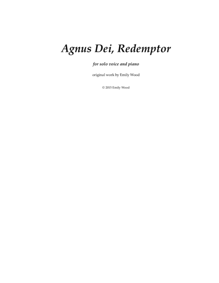 Agnus Dei, Redemptor image number null