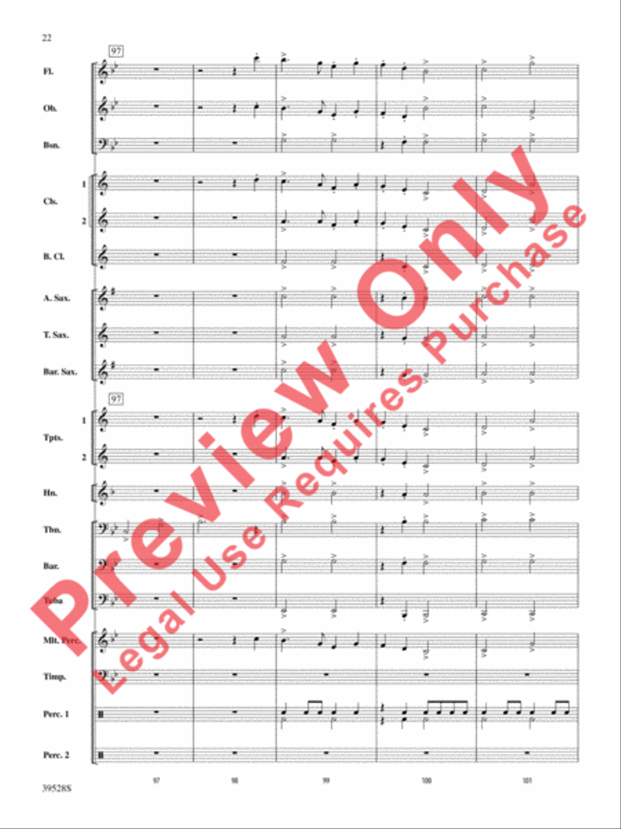 Blazing Bones of the West! Concert Band scores gallery preview page 23