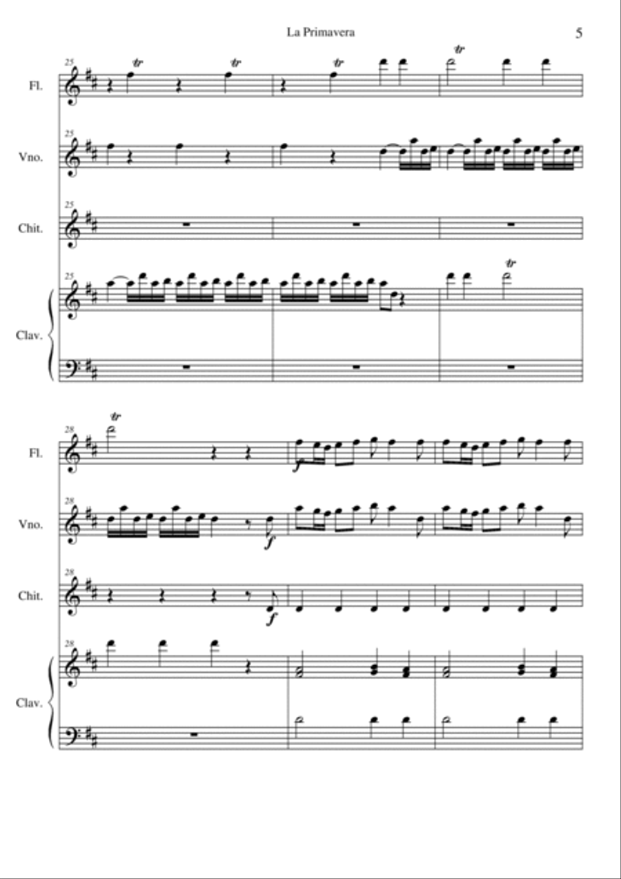 La primavera La primavera Small Ensemble scores gallery preview page 5