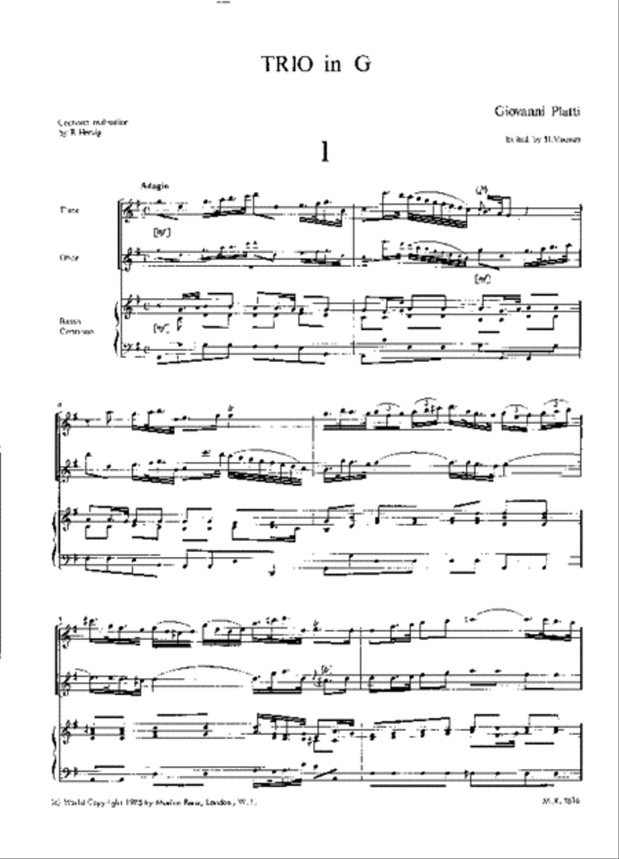 Trio Sonata in G Trio Sonata in G Set of Parts scores gallery preview page 2
