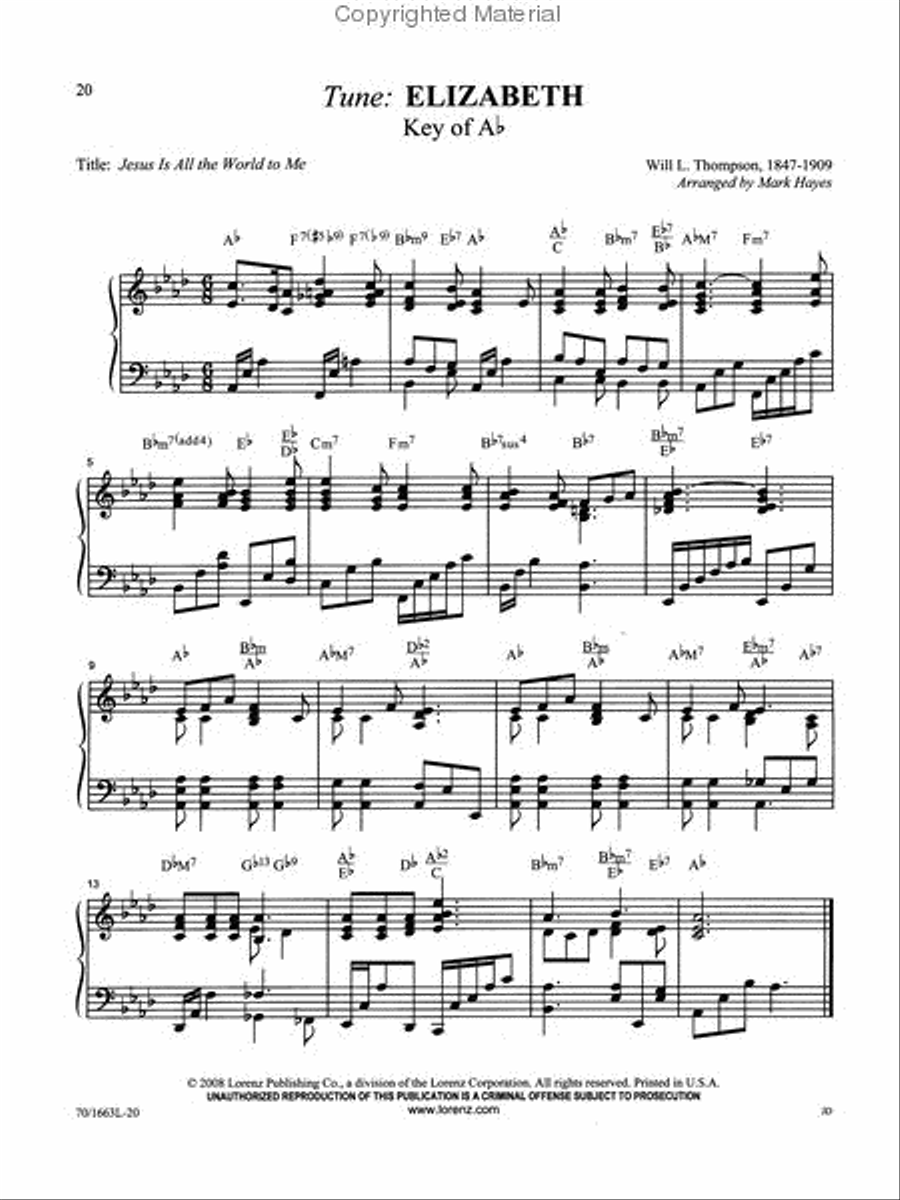 Hymn Harmonizations by Hayes Piano Solo scores gallery preview page 3