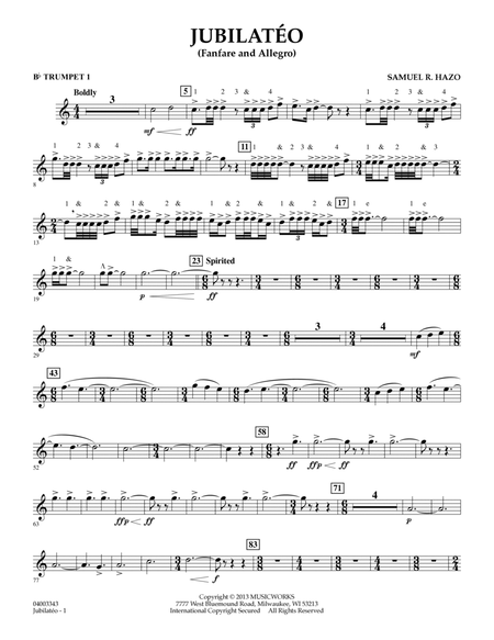 Jubilateo - Bb Trumpet 1