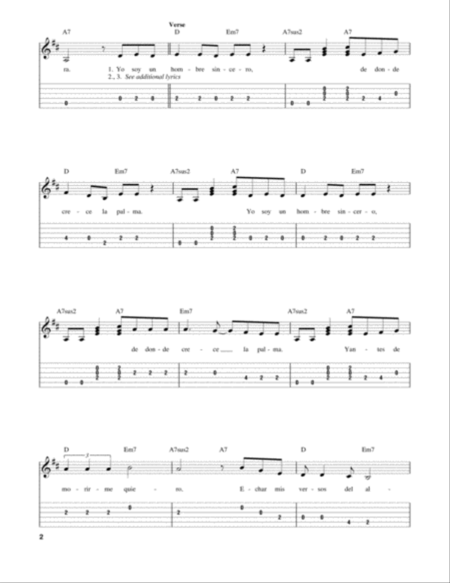 Guantanamera Acoustic Guitar scores gallery preview page 2