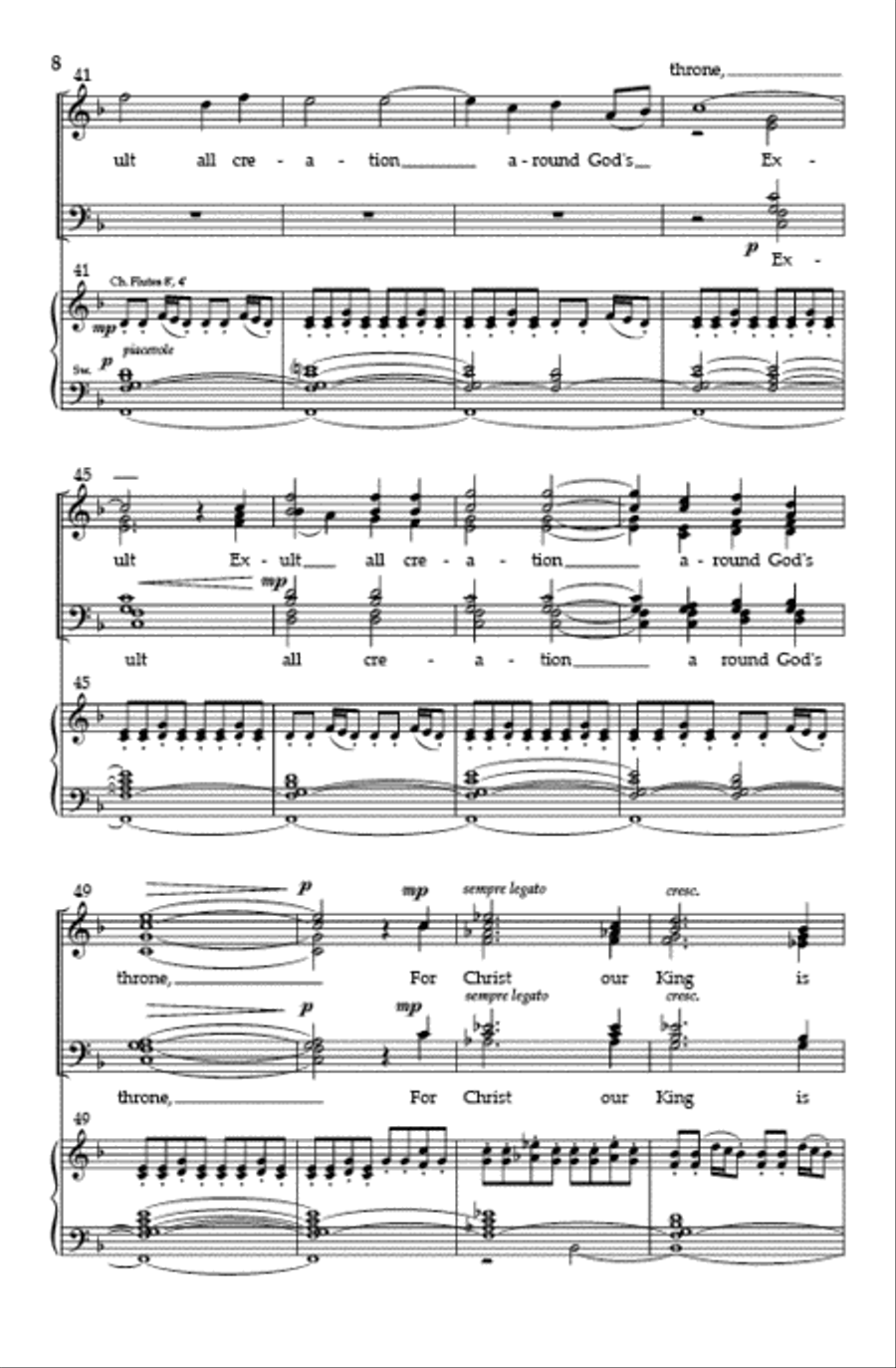 Rejoice, Ye Heavenly Powers (Vocal Score) Divisi scores gallery preview page 7
