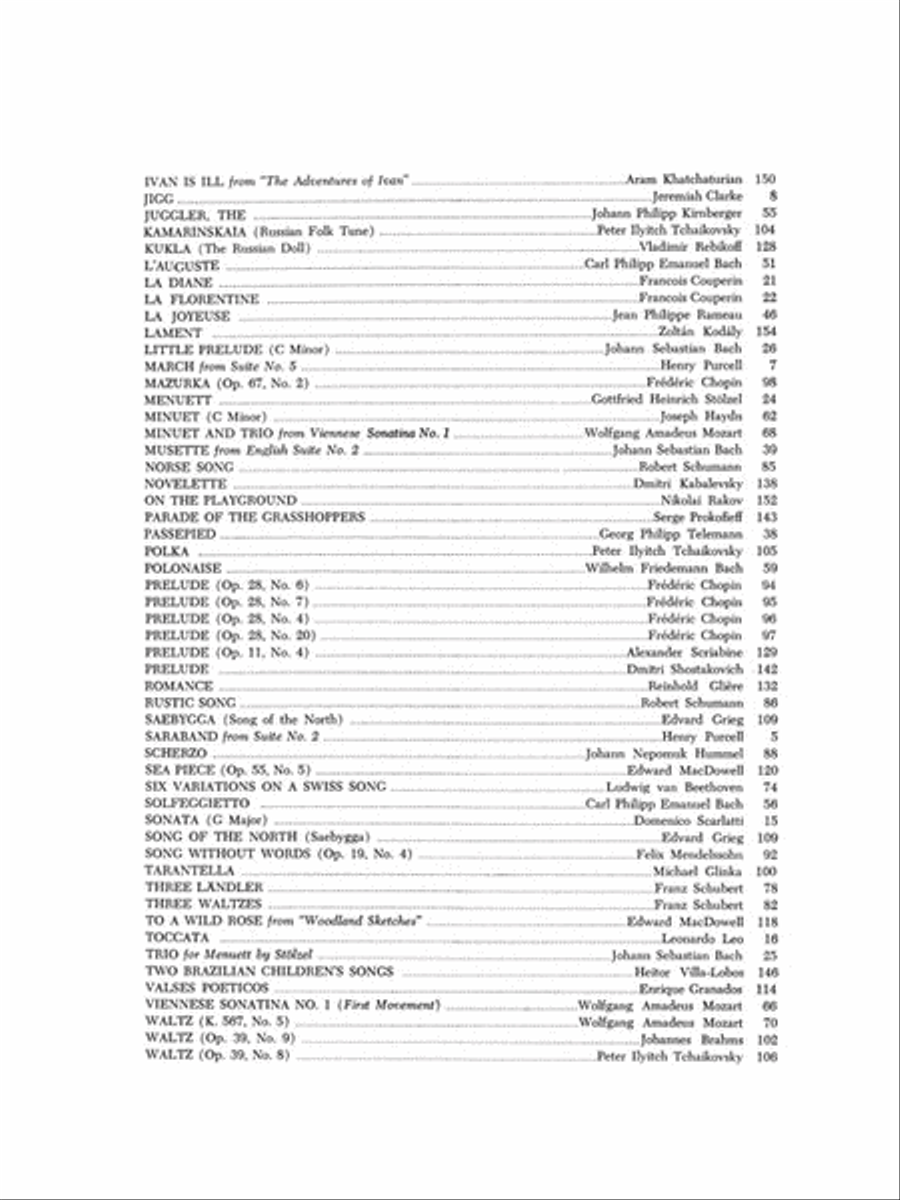 Intermediate Grades Classics to Moderns