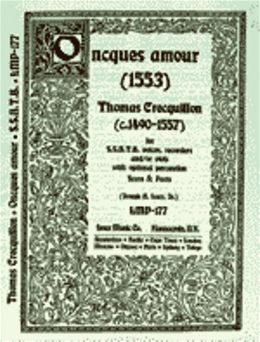 Oncques amour Oncques amour SSATB scores gallery preview page 1