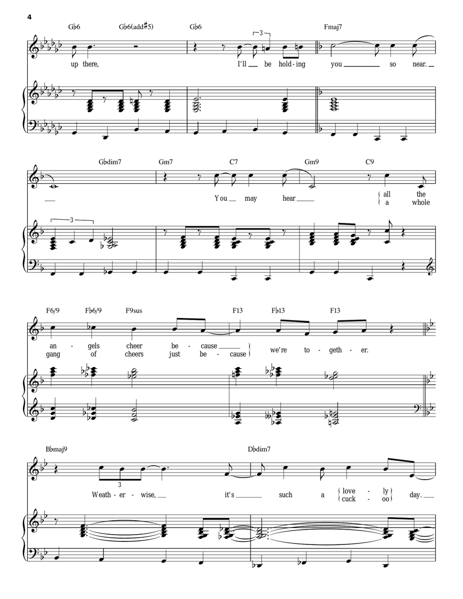 Come Fly With Me Piano, Vocal scores gallery preview page 4