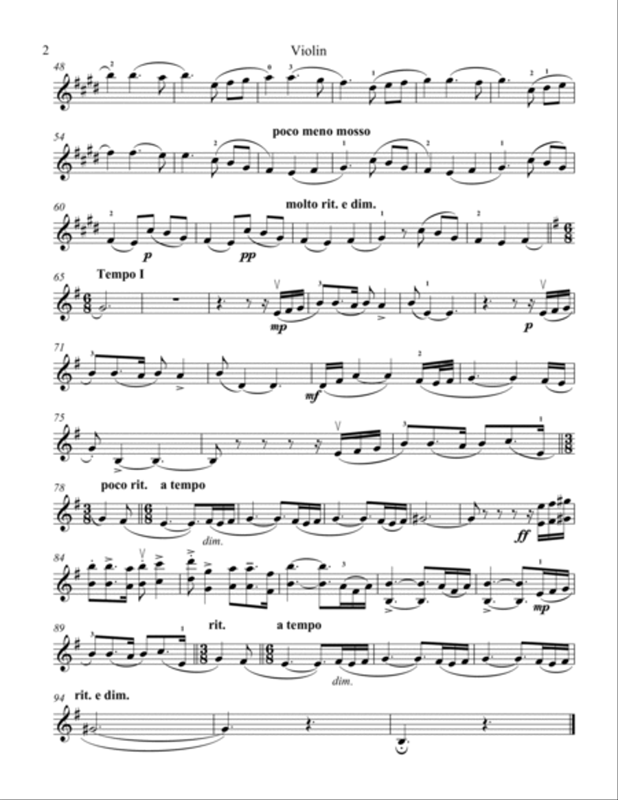 Andaluza Violin Solo scores gallery preview page 2