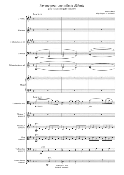 Ravel, Pavane pour une infante défunte, Cello et Orchestre image number null
