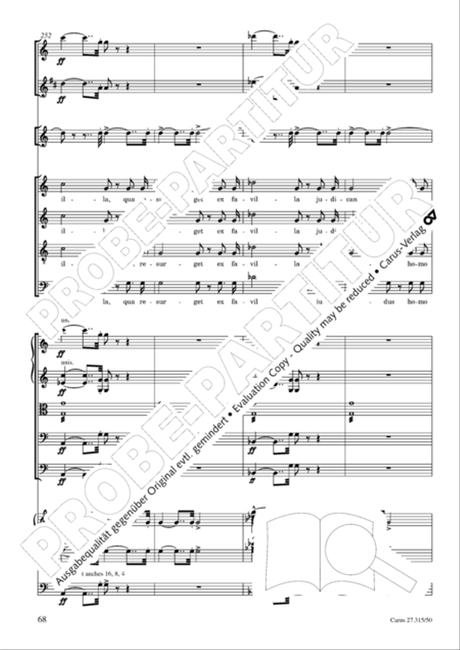 Requiem in C major 4-Part scores gallery preview page 71
