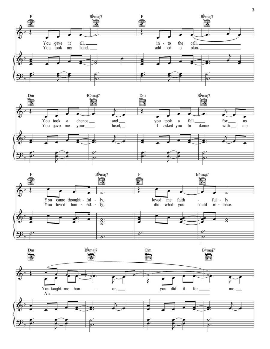 My Love Piano, Vocal, Guitar scores gallery preview page 3