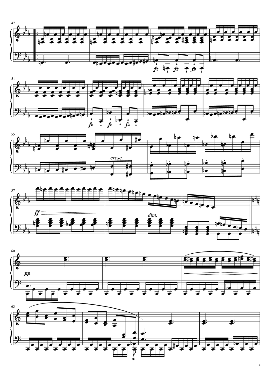 Schubert - Ein Klavierstück D.946 No.2 in E♭ Major - Original For Piano Solo Piano Solo scores gallery preview page 3
