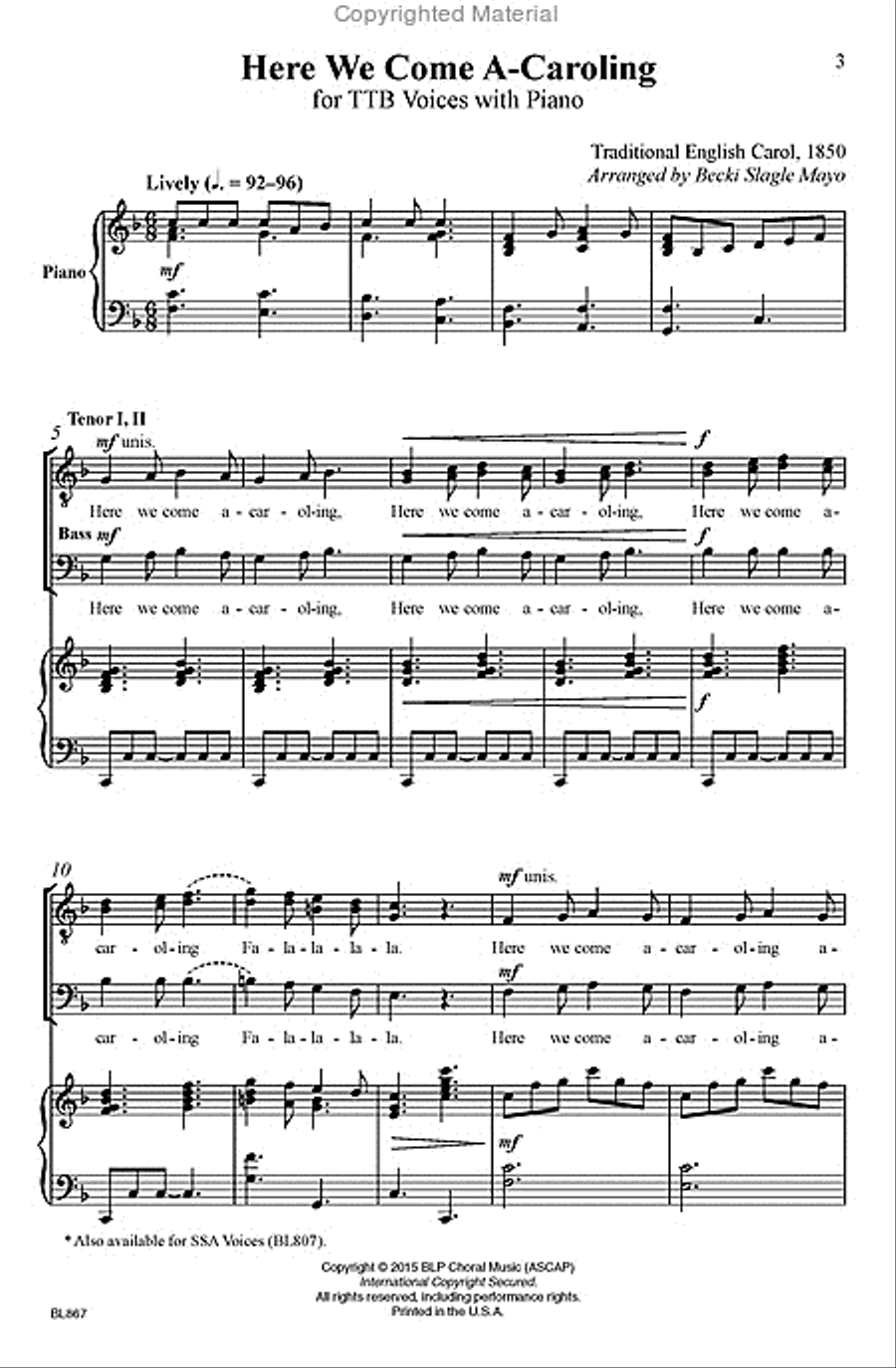 Here We Come A-Caroling Here We Come A-Caroling TTB scores gallery preview page 2