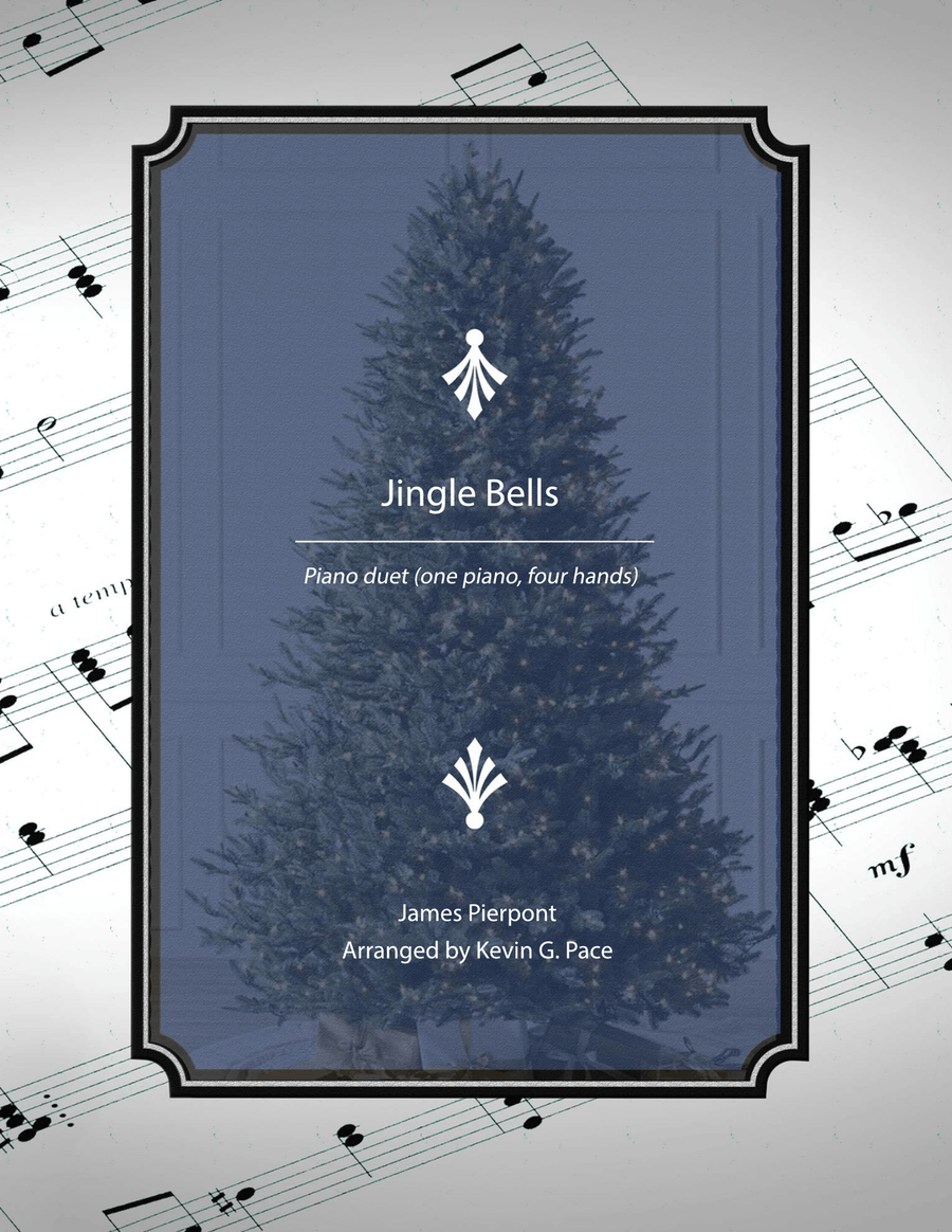 Jingle Bells, advanced piano duet (one piano, four hands)