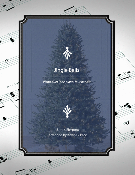 Jingle Bells, advanced piano duet (one piano, four hands) image number null