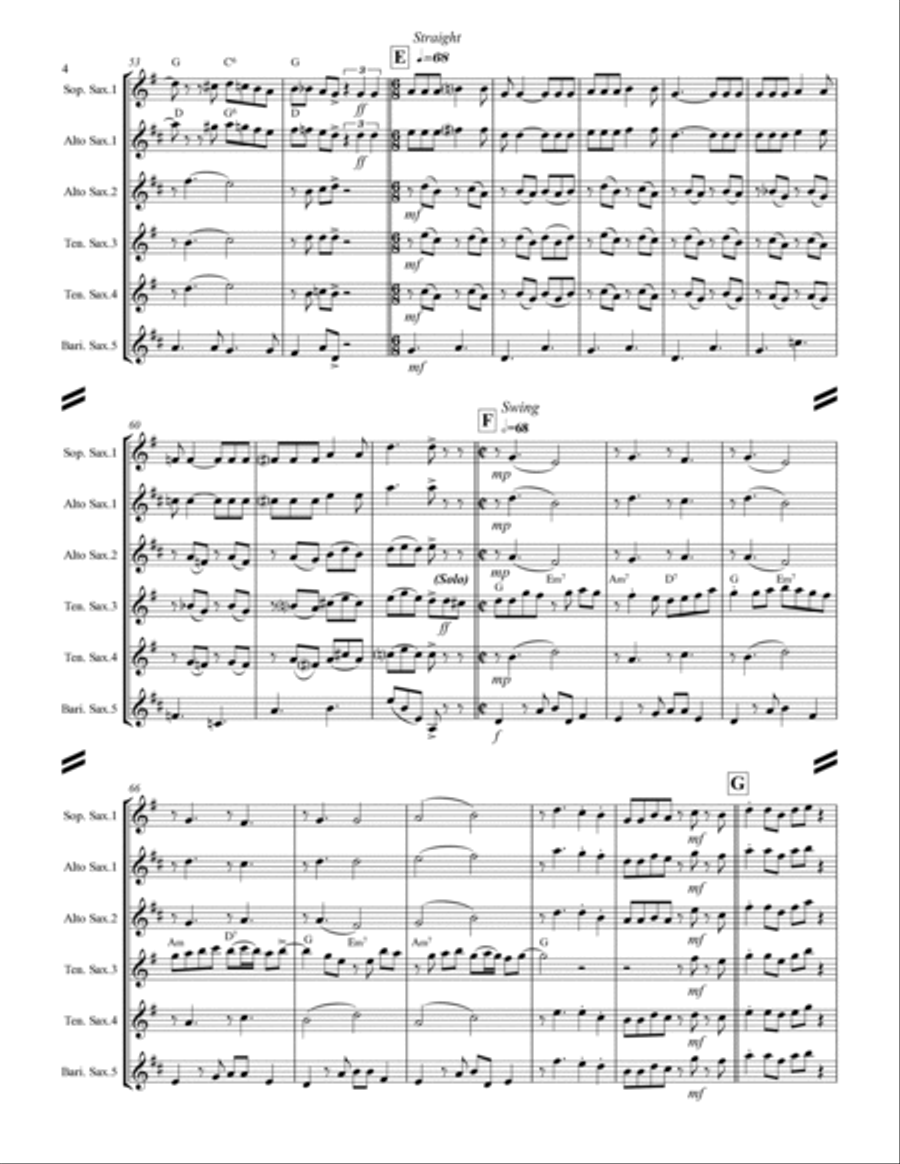 Blue Moon Saxophone Quintet scores gallery preview page 5