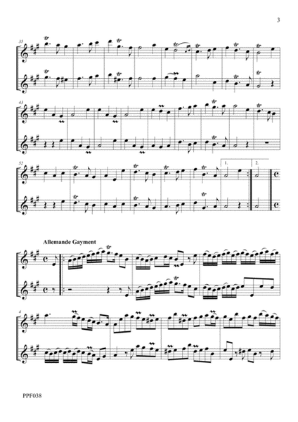 BOISMORTIER SONATAS FOR 2 FLUTES OPUS 8 Nos. 1 - 3