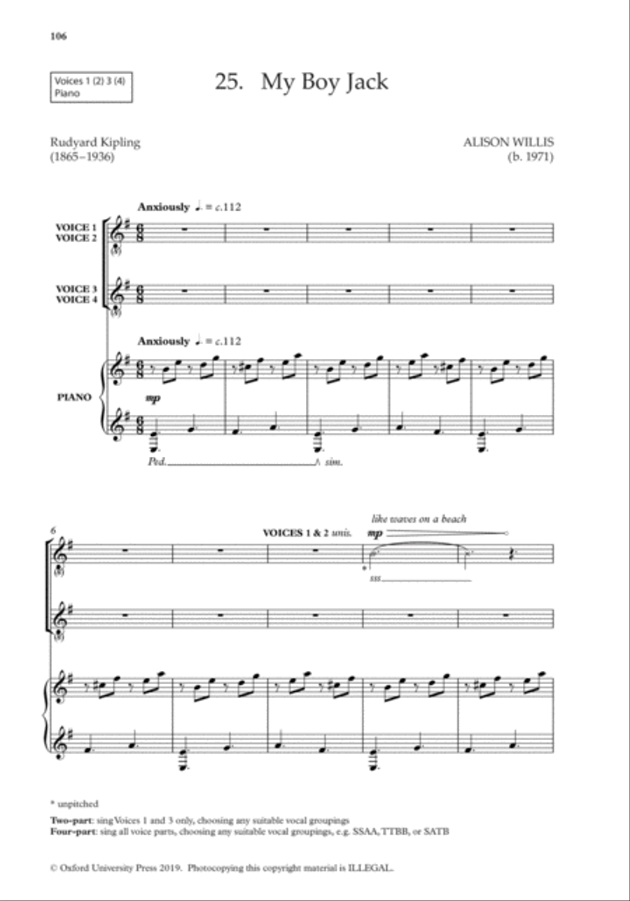 The Oxford Book of Flexible Choral Songs Unison Choir scores gallery preview page 14