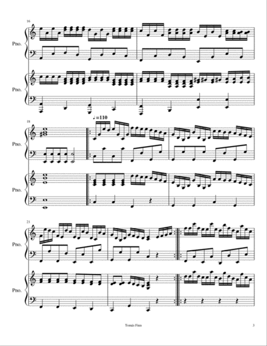 Piece n°8 in C (2pianos) Piano scores gallery preview page 3