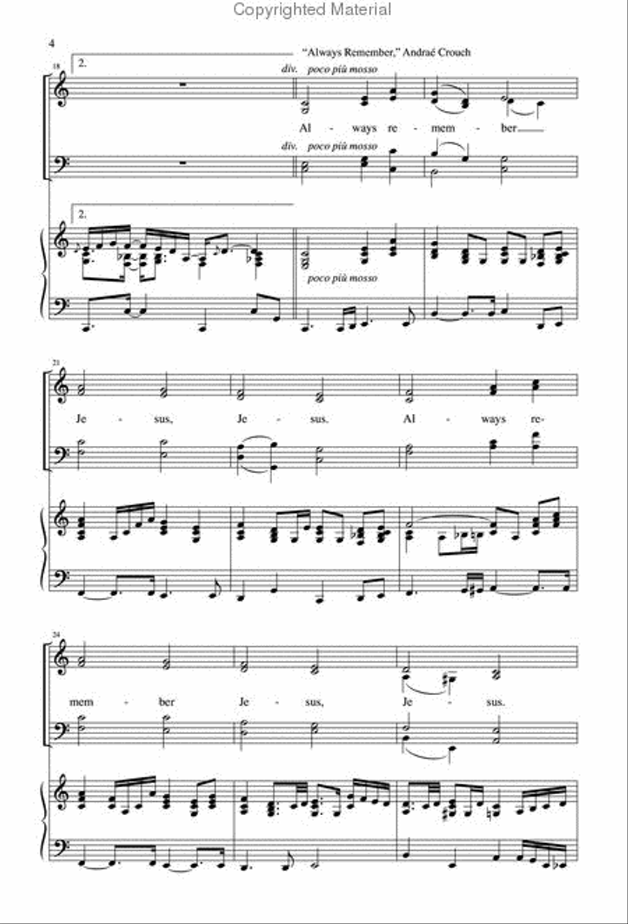 Just for Me Just for Me 4-Part scores gallery preview page 4