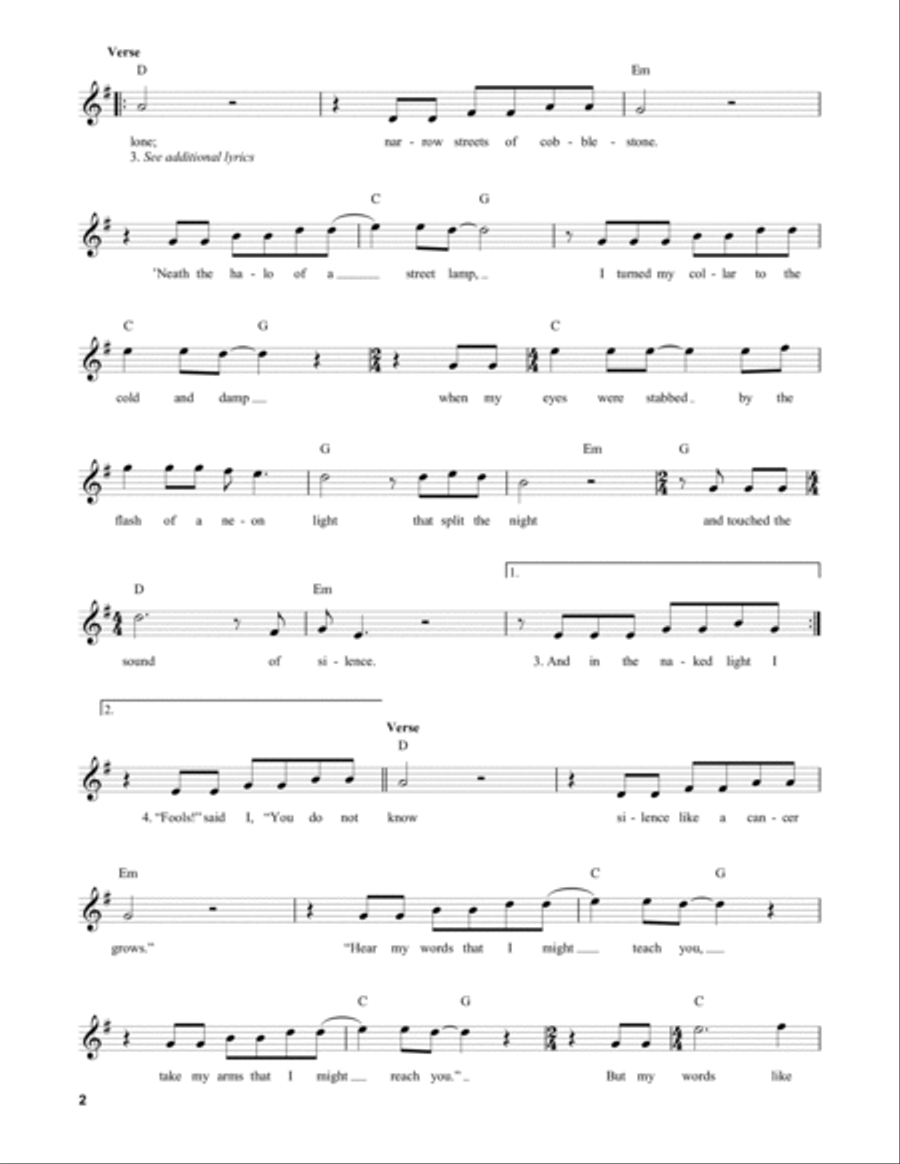 The Sound Of Silence Acoustic Guitar scores gallery preview page 2