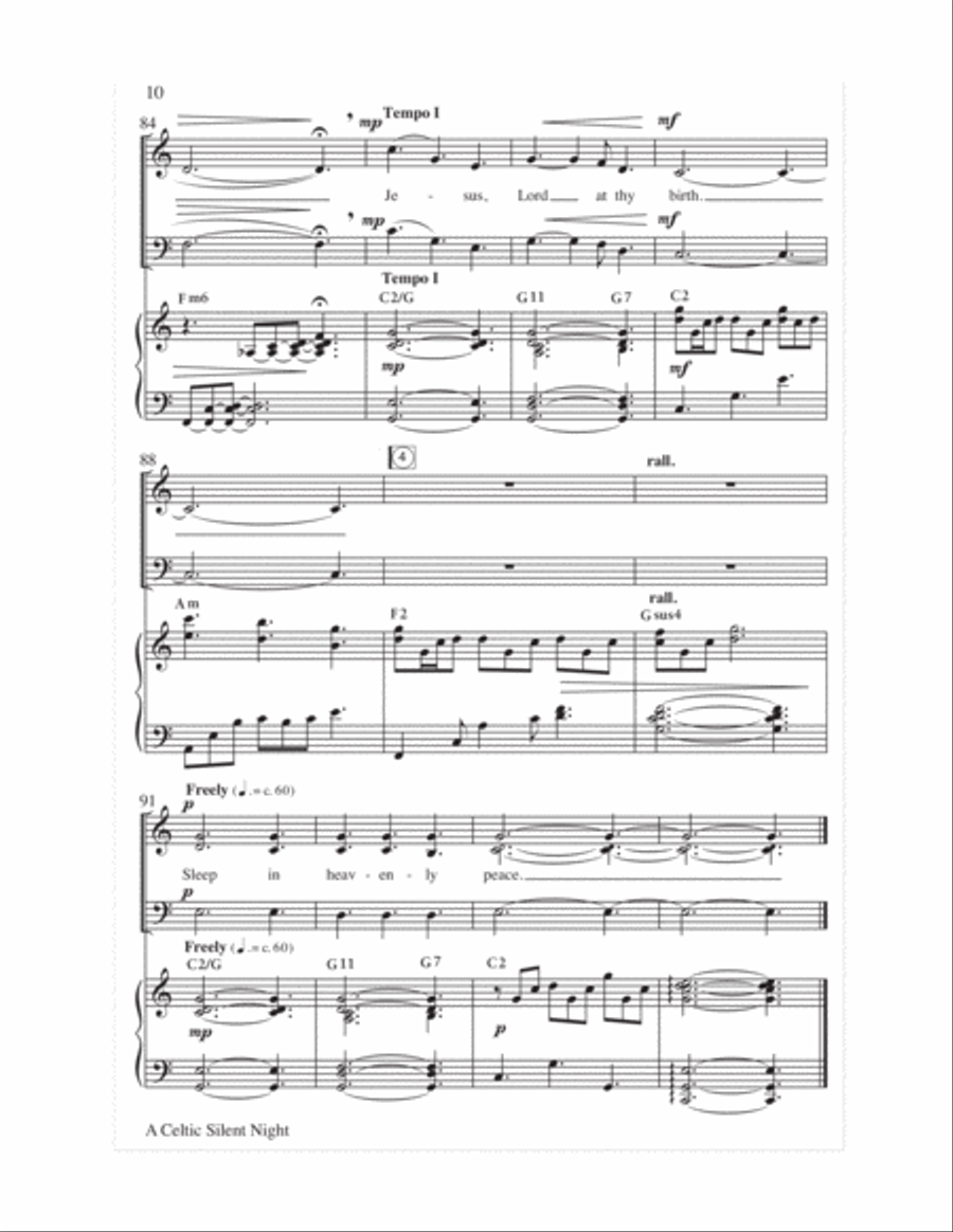 A Celtic Silent Night A Celtic Silent Night 3-Part scores gallery preview page 11