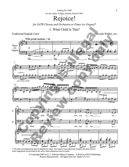 Rejoice! (SATB Piano/Choral Score) image number null