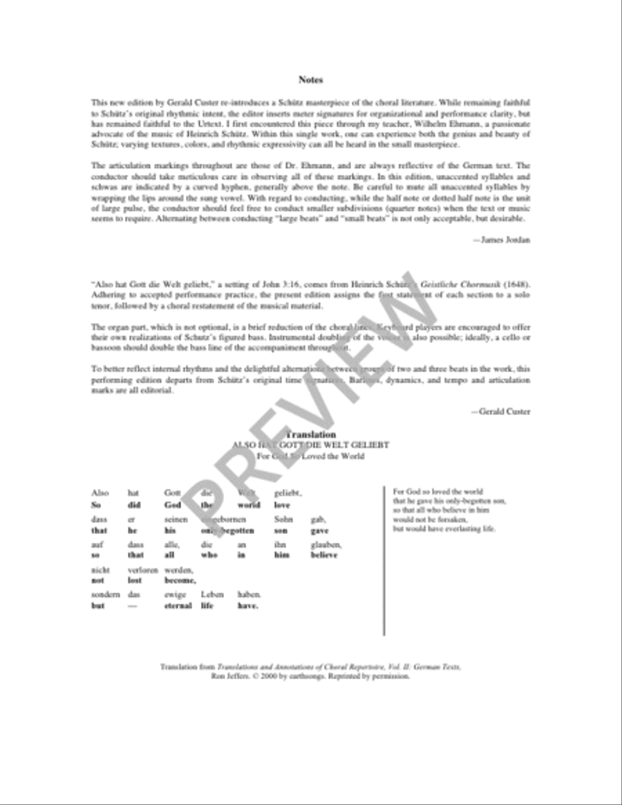 Geistliche Chormusik: Also hat Gott die Welt geliebt SATTB scores gallery preview page 2