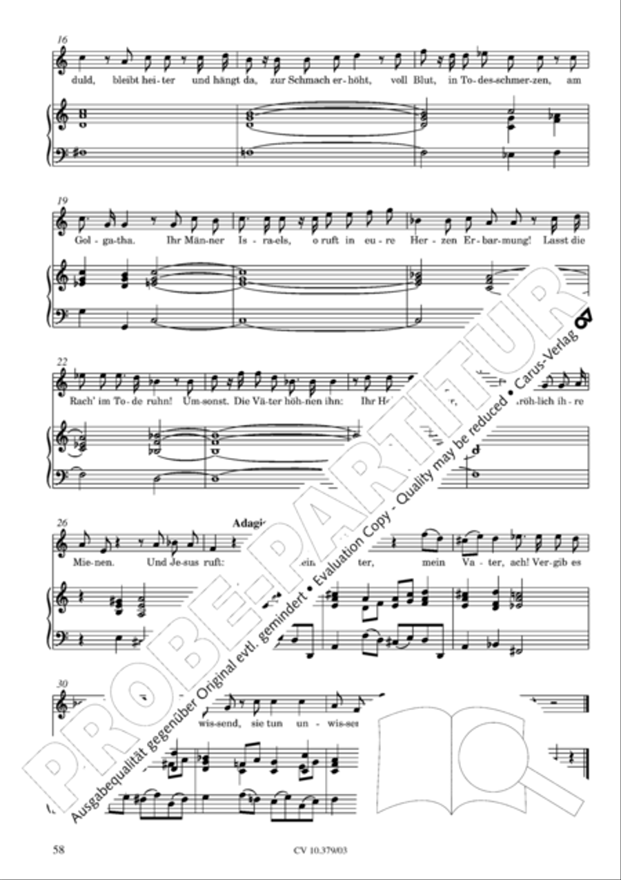 Der Tod Jesu 4-Part scores gallery preview page 59