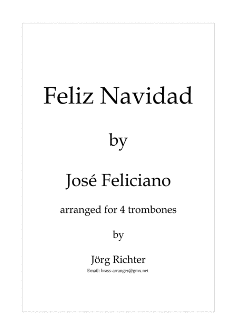 Feliz Navidad Brass Quartet scores gallery preview page 1