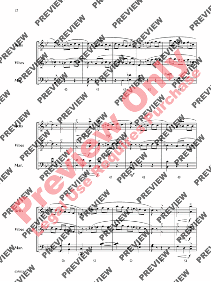 Classic Mallet Trios -- Tchaikovsky Small Ensemble scores gallery preview page 33