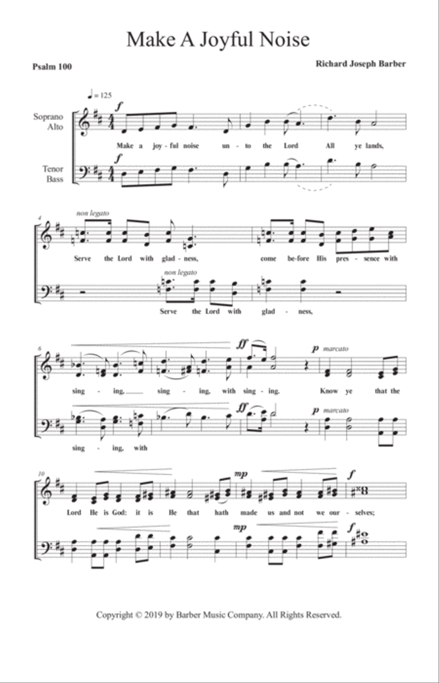 Make A Joyful Noise 4-Part scores gallery preview page 2