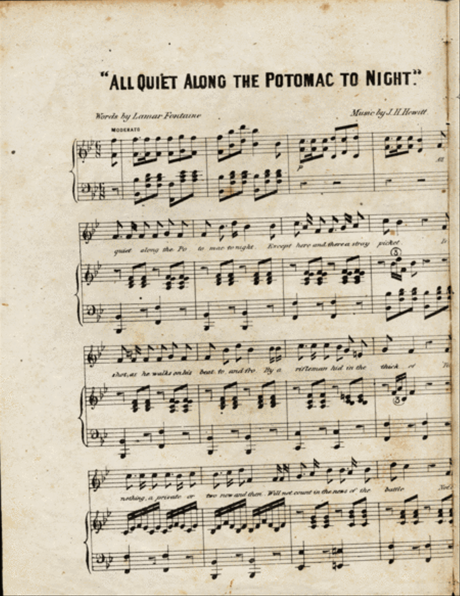 All Quiet Along the Potomac To-night Voice scores gallery preview page 2