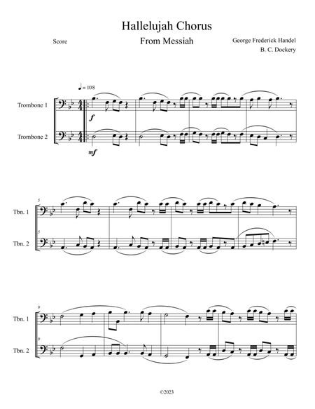 Hallelujah Chorus from Messiah (Trombone Duet) image number null