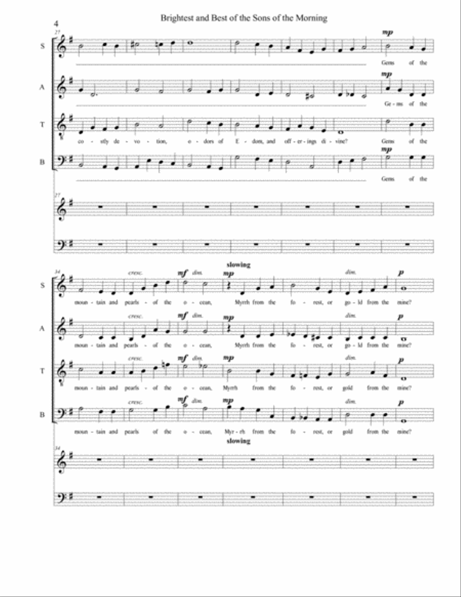 Brightest and Best 4-Part scores gallery preview page 4