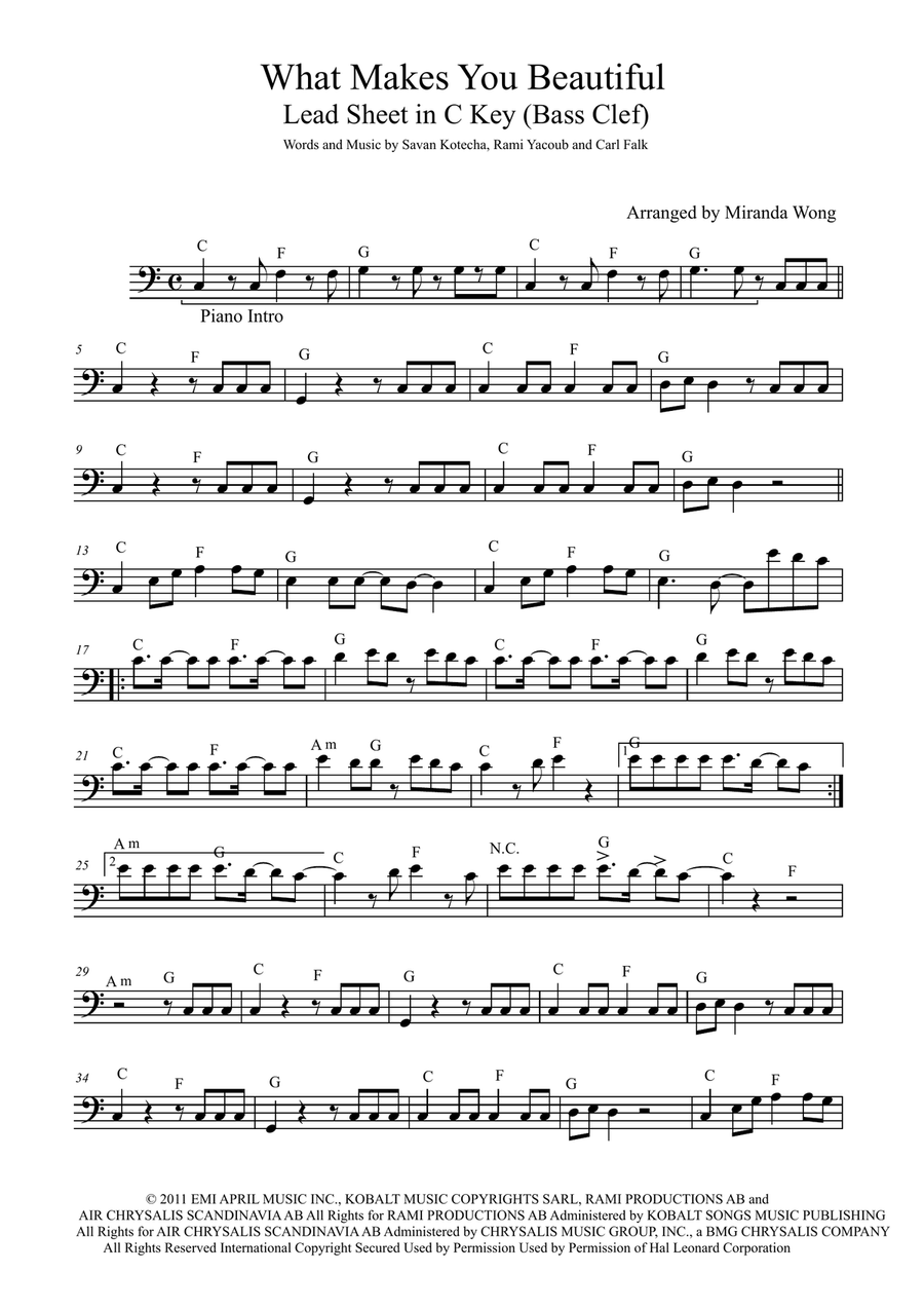 What Makes You Beautiful Small Ensemble scores gallery preview page 1
